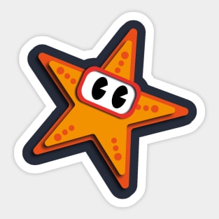 Toon starfish with papercut effect Sticker